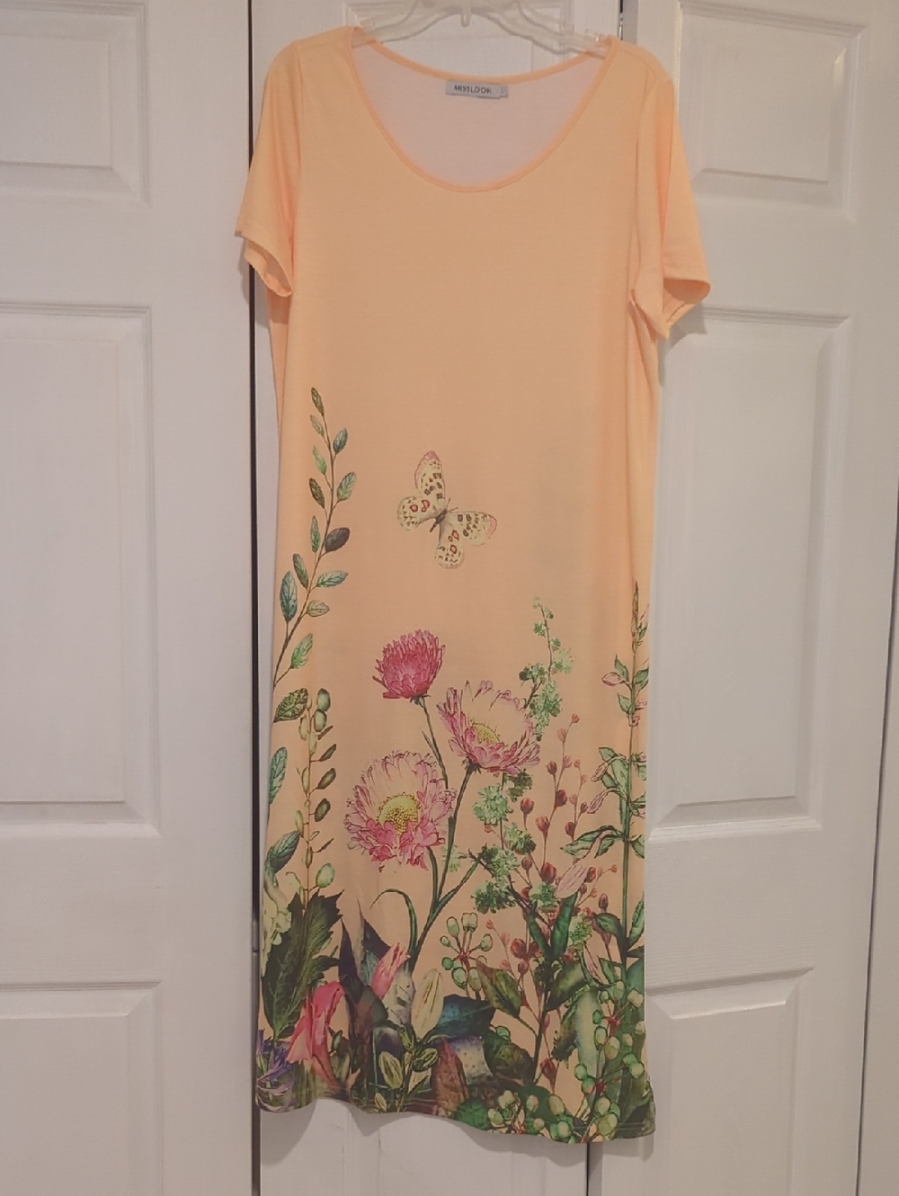 Yellow Floral Maxi Dress with Butterfly Detail